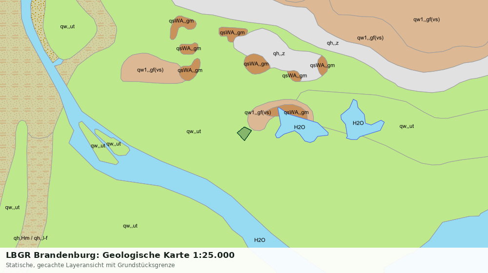 Statische Kartenansicht: LBGR Brandenburg: Geologische Karte 1:25.000