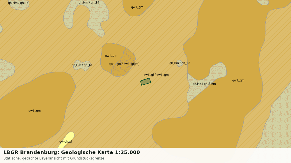 Statische Kartenansicht: LBGR Brandenburg: Geologische Karte 1:25.000