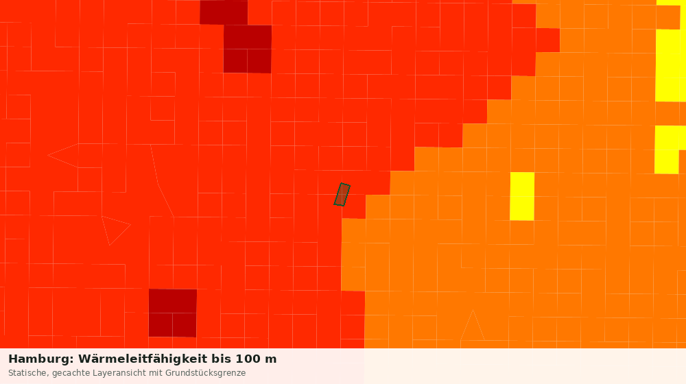 Statische Kartenansicht: Hamburg: Wärmeleitfähigkeit bis 100 m