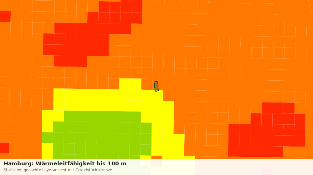 Statische Kartenansicht: Hamburg: Wärmeleitfähigkeit bis 100 m