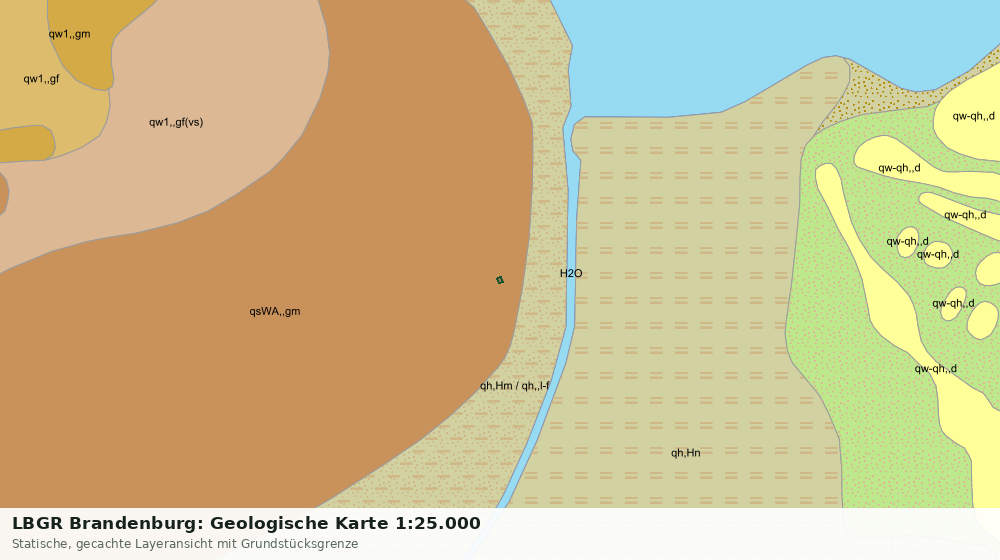 Statische Kartenansicht: LBGR Brandenburg: Geologische Karte 1:25.000