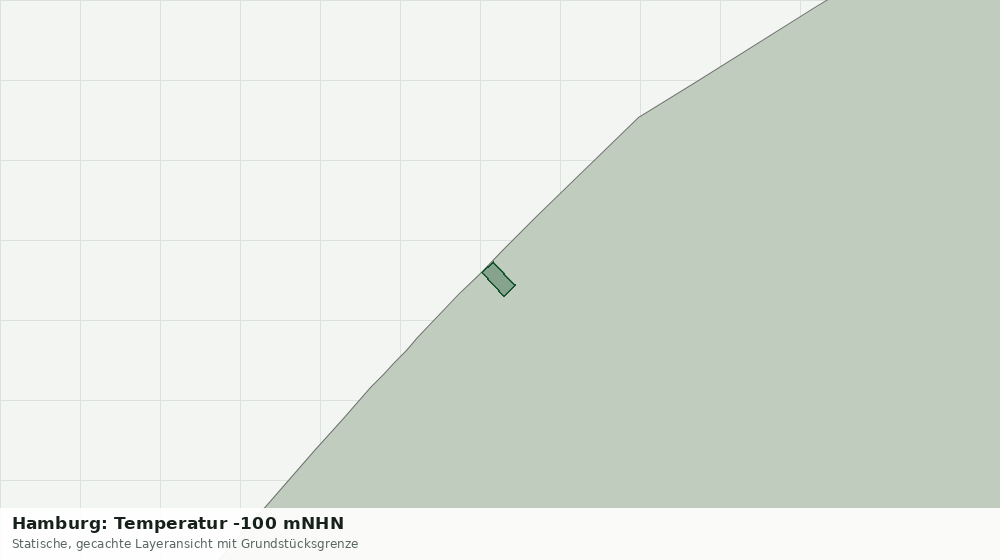 Statische Kartenansicht: Hamburg: Temperatur -100 mNHN