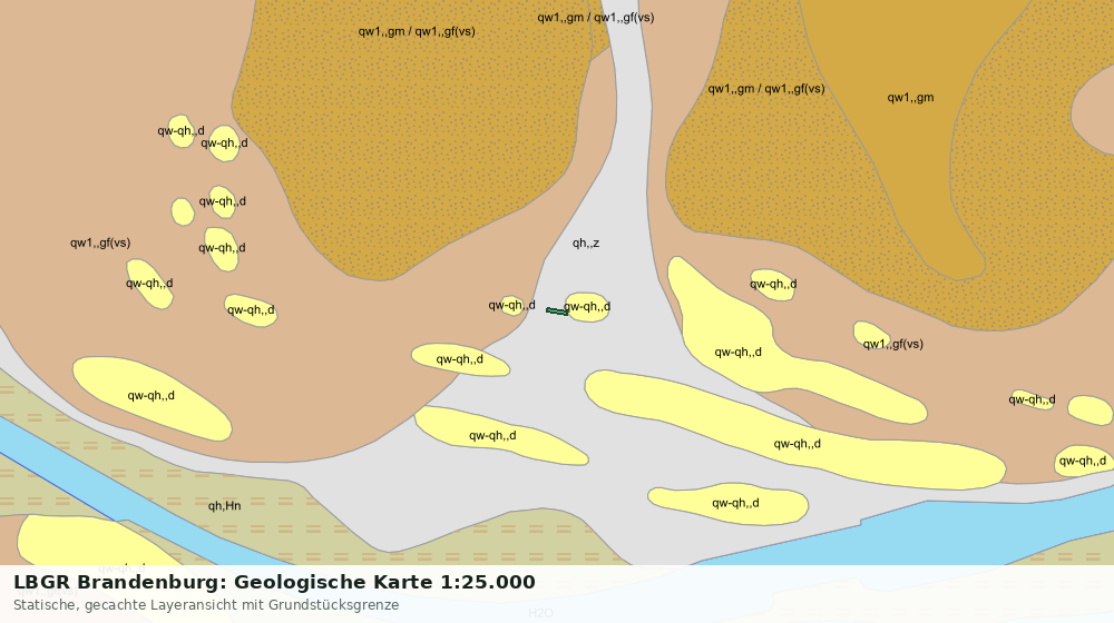 Statische Kartenansicht: LBGR Brandenburg: Geologische Karte 1:25.000