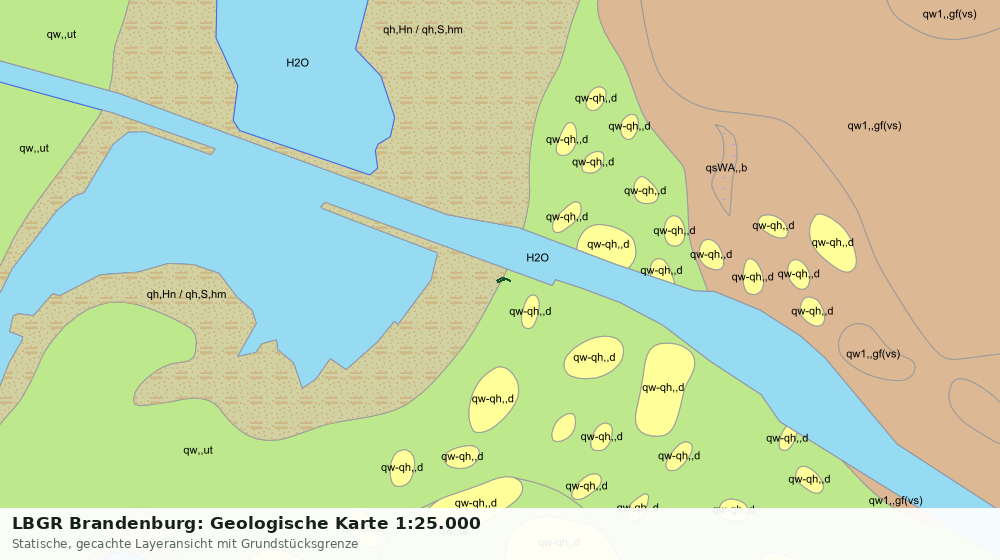 Statische Kartenansicht: LBGR Brandenburg: Geologische Karte 1:25.000