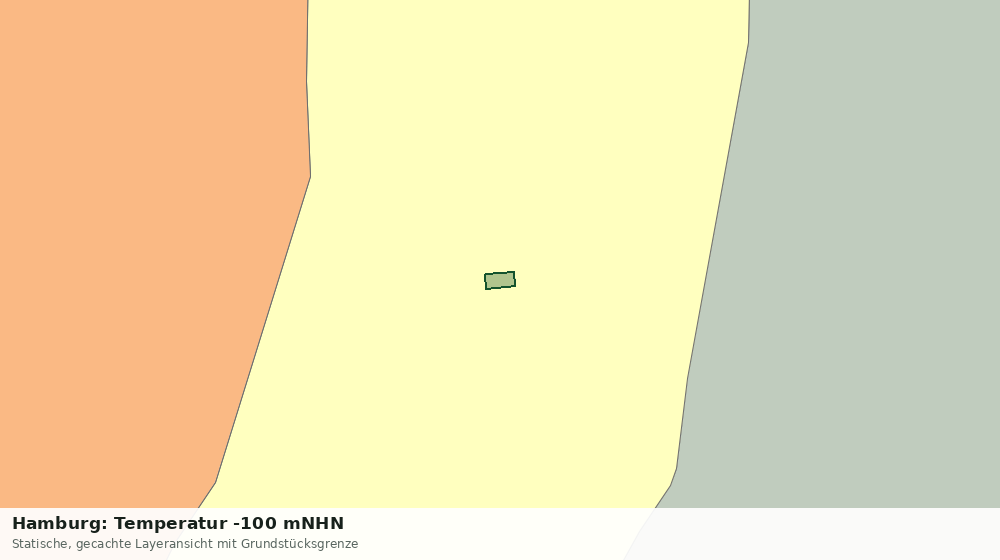 Statische Kartenansicht: Hamburg: Temperatur -100 mNHN