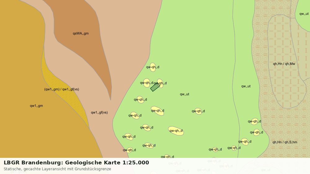 Statische Kartenansicht: LBGR Brandenburg: Geologische Karte 1:25.000