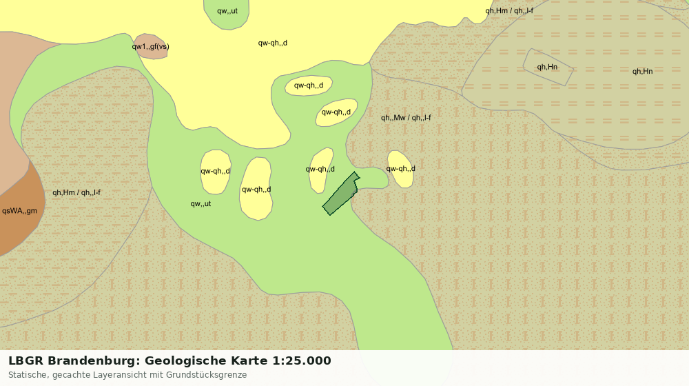 Statische Kartenansicht: LBGR Brandenburg: Geologische Karte 1:25.000