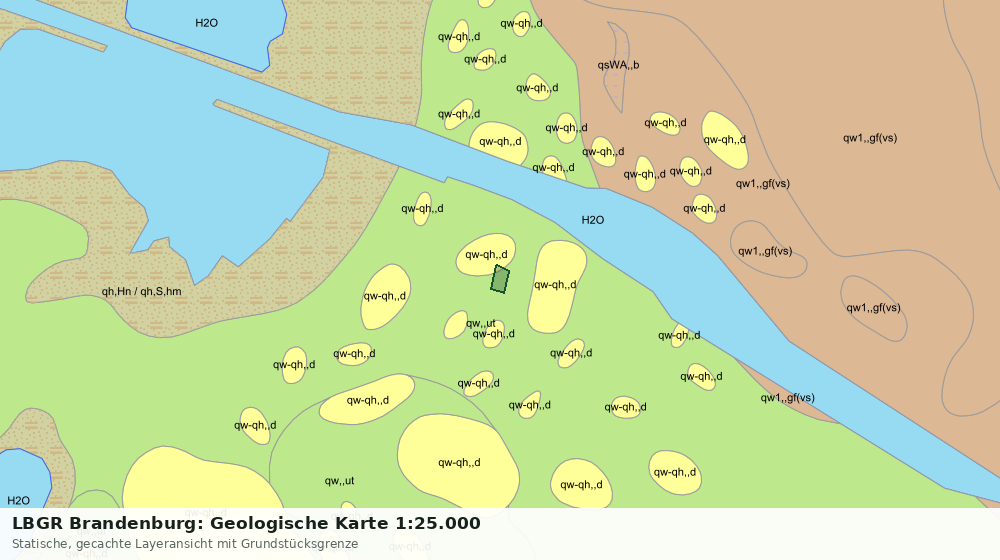 Statische Kartenansicht: LBGR Brandenburg: Geologische Karte 1:25.000