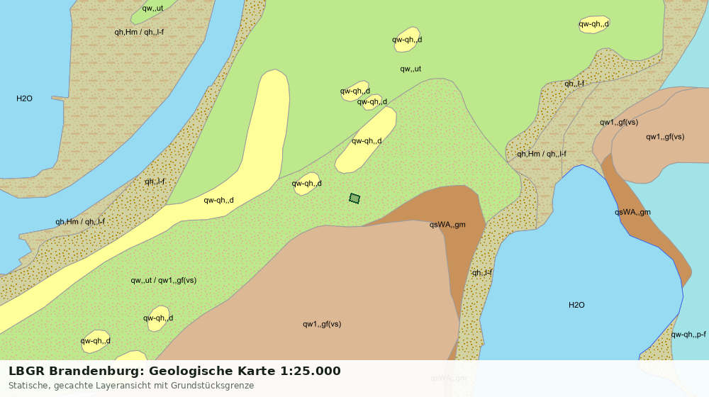 Statische Kartenansicht: LBGR Brandenburg: Geologische Karte 1:25.000