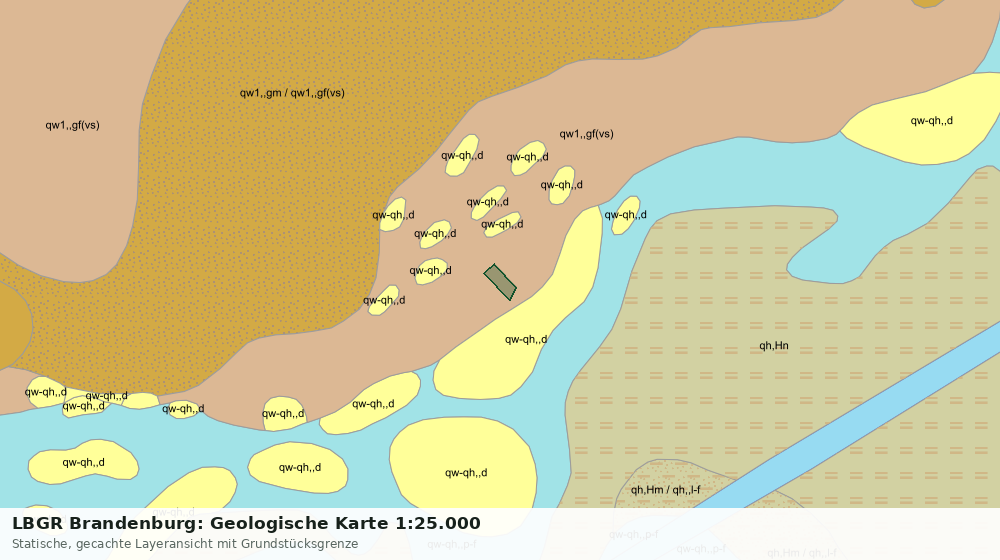 Statische Kartenansicht: LBGR Brandenburg: Geologische Karte 1:25.000
