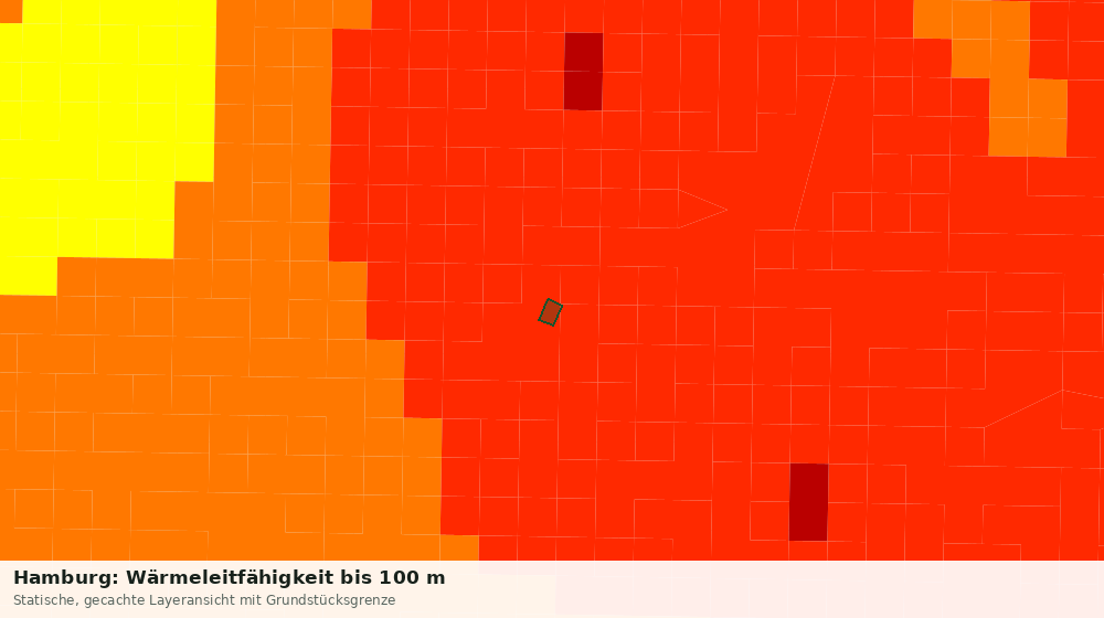 Statische Kartenansicht: Hamburg: Wärmeleitfähigkeit bis 100 m