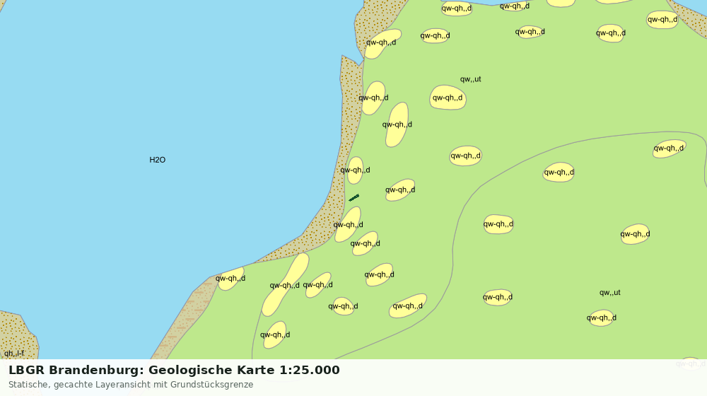 Statische Kartenansicht: LBGR Brandenburg: Geologische Karte 1:25.000