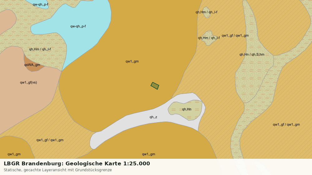 Statische Kartenansicht: LBGR Brandenburg: Geologische Karte 1:25.000