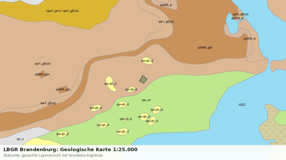 Statische Kartenansicht: LBGR Brandenburg: Geologische Karte 1:25.000