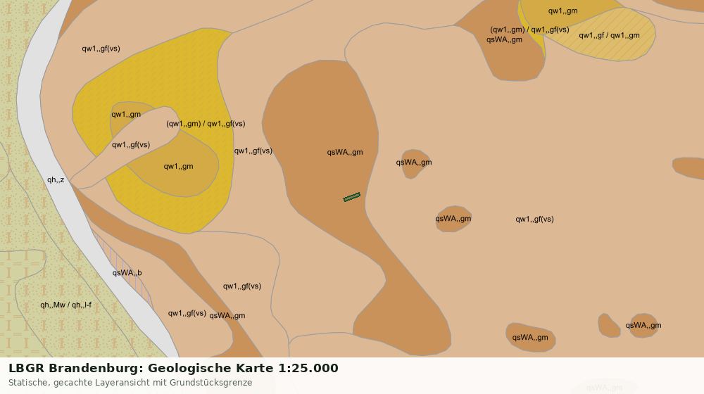 Statische Kartenansicht: LBGR Brandenburg: Geologische Karte 1:25.000