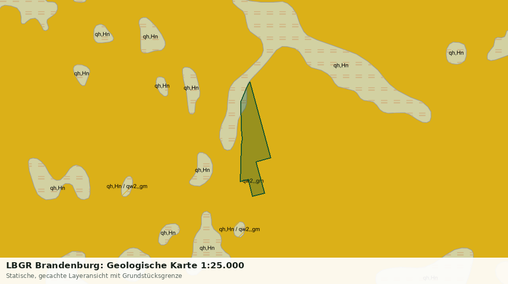 Statische Kartenansicht: LBGR Brandenburg: Geologische Karte 1:25.000