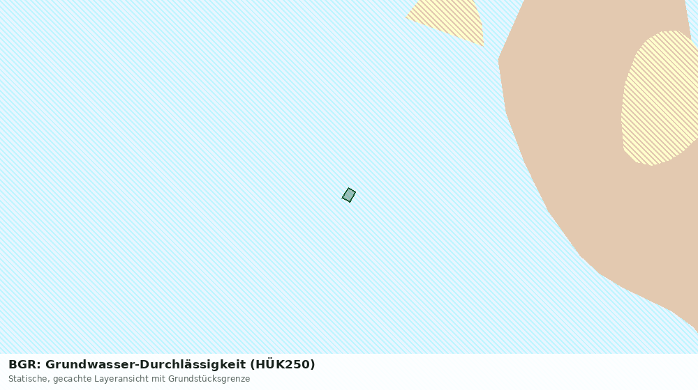 Statische Kartenansicht: BGR: Grundwasser-Durchlässigkeit (HÜK250)
