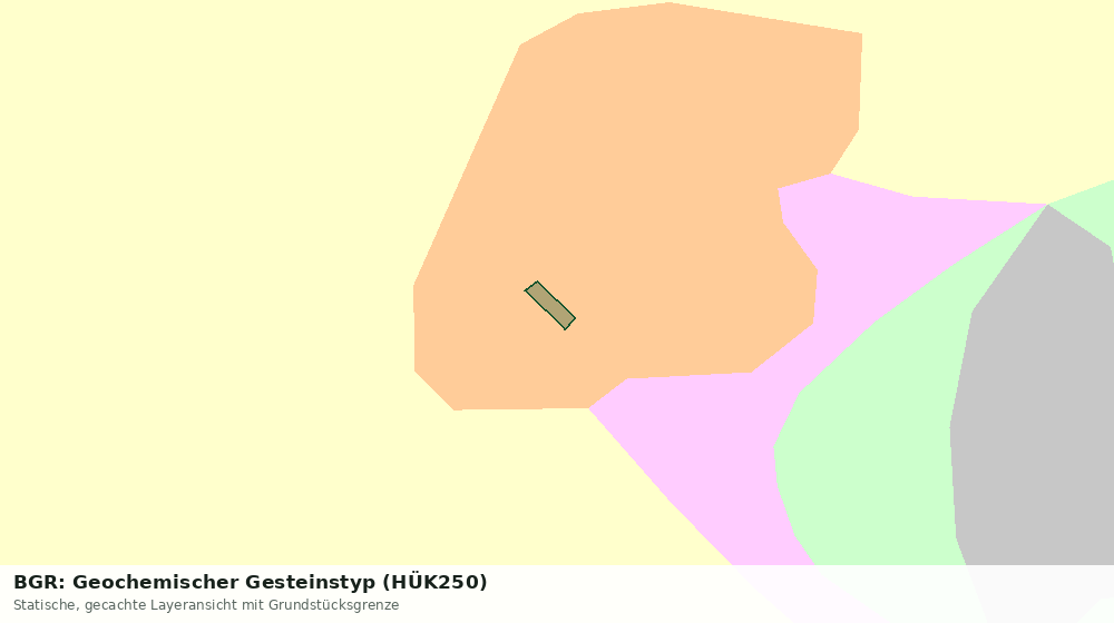 Statische Kartenansicht: BGR: Geochemischer Gesteinstyp (HÜK250)