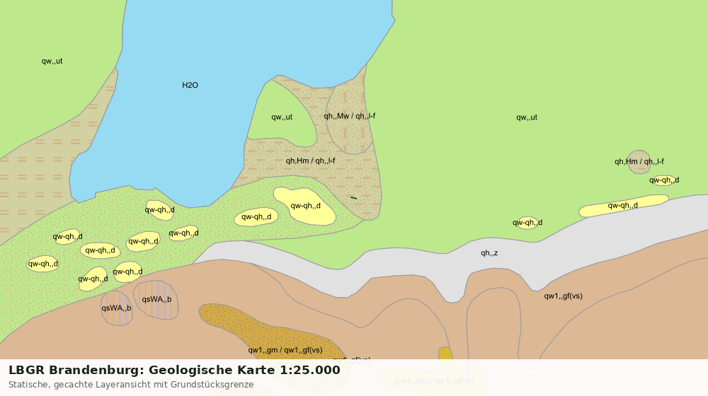 Statische Kartenansicht: LBGR Brandenburg: Geologische Karte 1:25.000