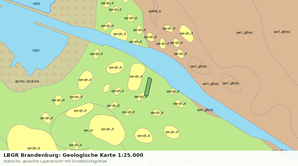 Statische Kartenansicht: LBGR Brandenburg: Geologische Karte 1:25.000