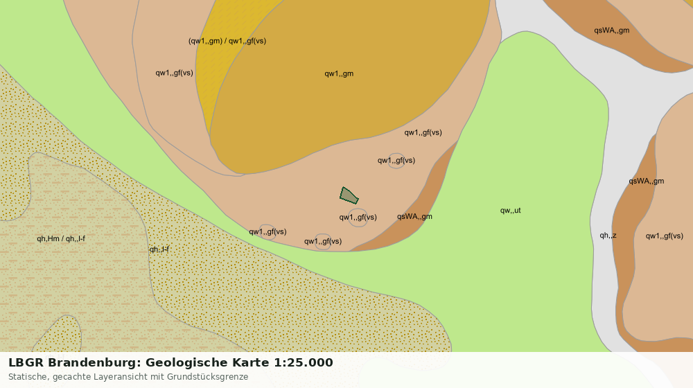 Statische Kartenansicht: LBGR Brandenburg: Geologische Karte 1:25.000