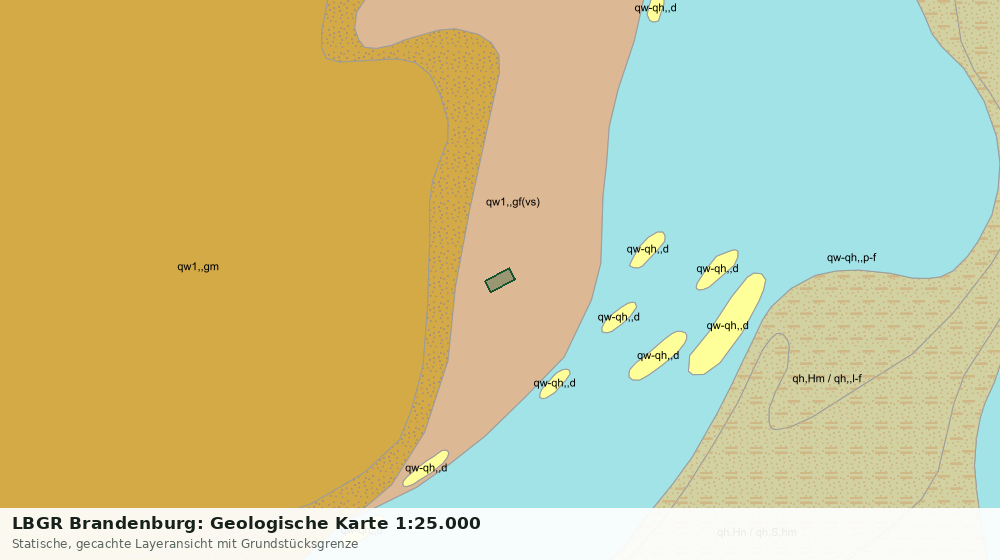 Statische Kartenansicht: LBGR Brandenburg: Geologische Karte 1:25.000
