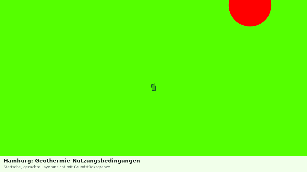 Statische Kartenansicht: Hamburg: Geothermie-Nutzungsbedingungen