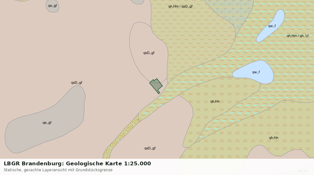 Statische Kartenansicht: LBGR Brandenburg: Geologische Karte 1:25.000