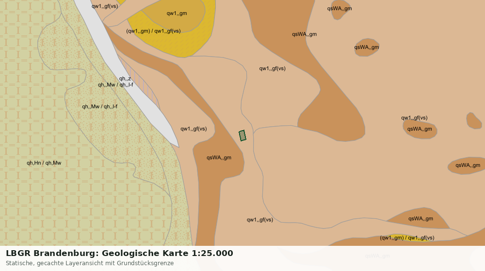 Statische Kartenansicht: LBGR Brandenburg: Geologische Karte 1:25.000