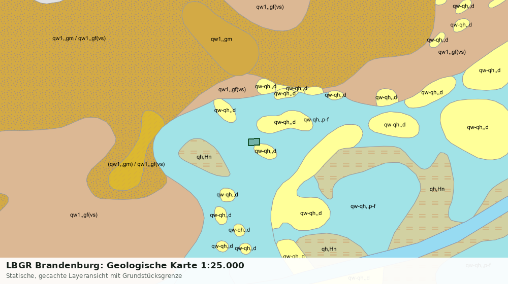 Statische Kartenansicht: LBGR Brandenburg: Geologische Karte 1:25.000