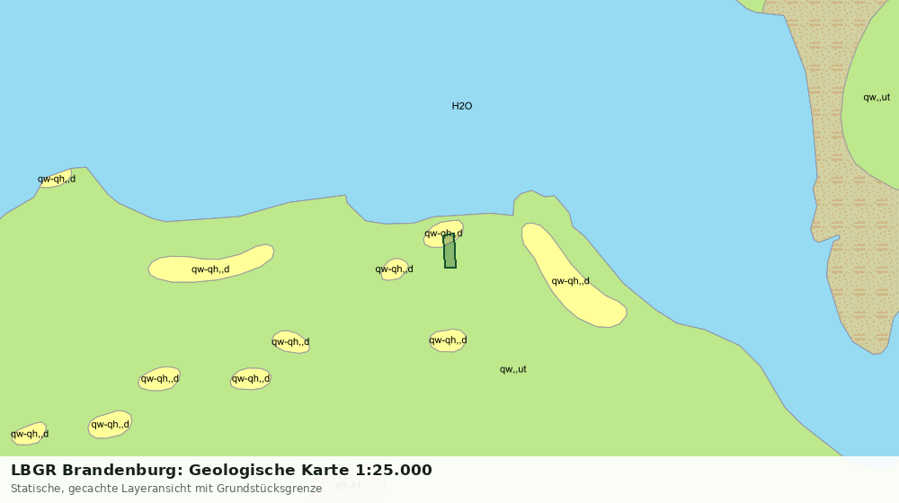 Statische Kartenansicht: LBGR Brandenburg: Geologische Karte 1:25.000
