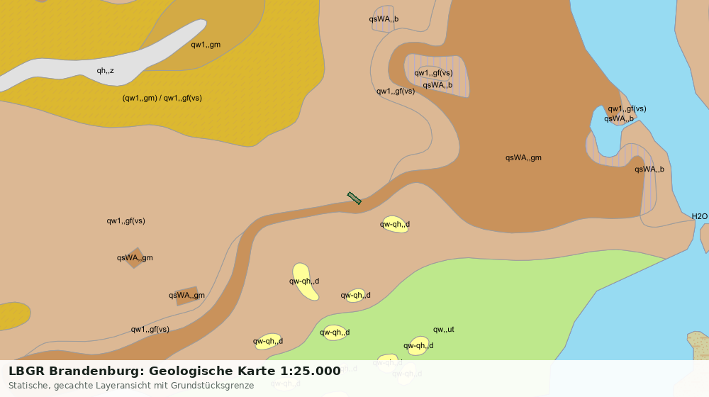 Statische Kartenansicht: LBGR Brandenburg: Geologische Karte 1:25.000
