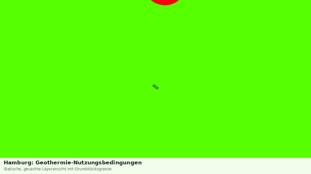 Statische Kartenansicht: Hamburg: Geothermie-Nutzungsbedingungen