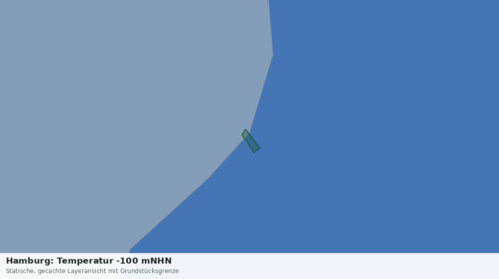 Statische Kartenansicht: Hamburg: Temperatur -100 mNHN