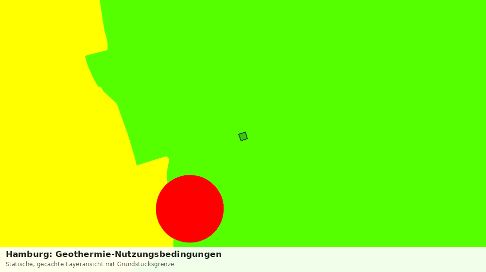 Statische Kartenansicht: Hamburg: Geothermie-Nutzungsbedingungen