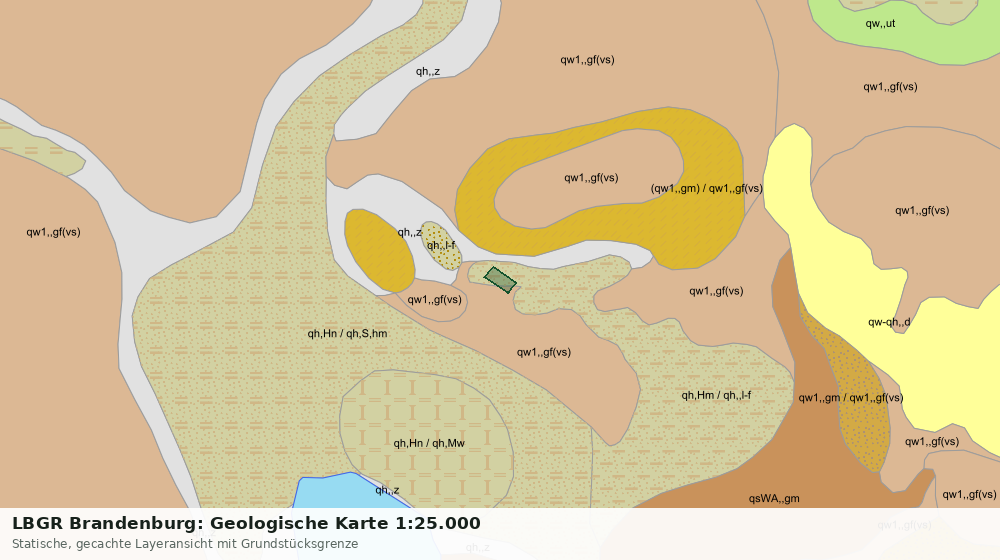 Statische Kartenansicht: LBGR Brandenburg: Geologische Karte 1:25.000