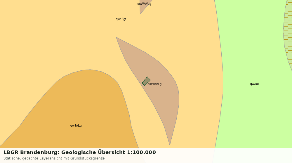 Statische Kartenansicht: LBGR Brandenburg: Geologische Übersicht 1:100.000