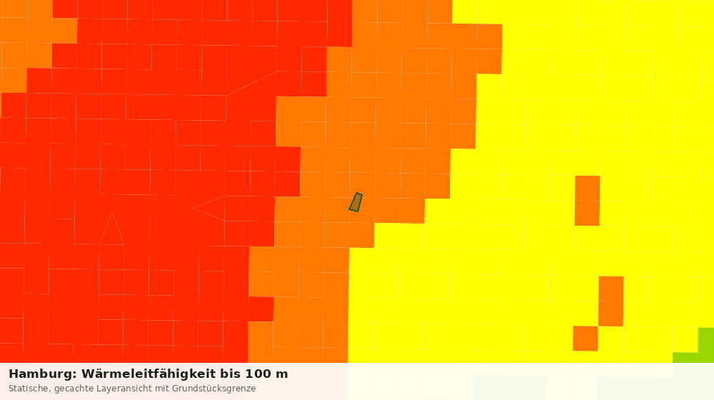 Statische Kartenansicht: Hamburg: Wärmeleitfähigkeit bis 100 m