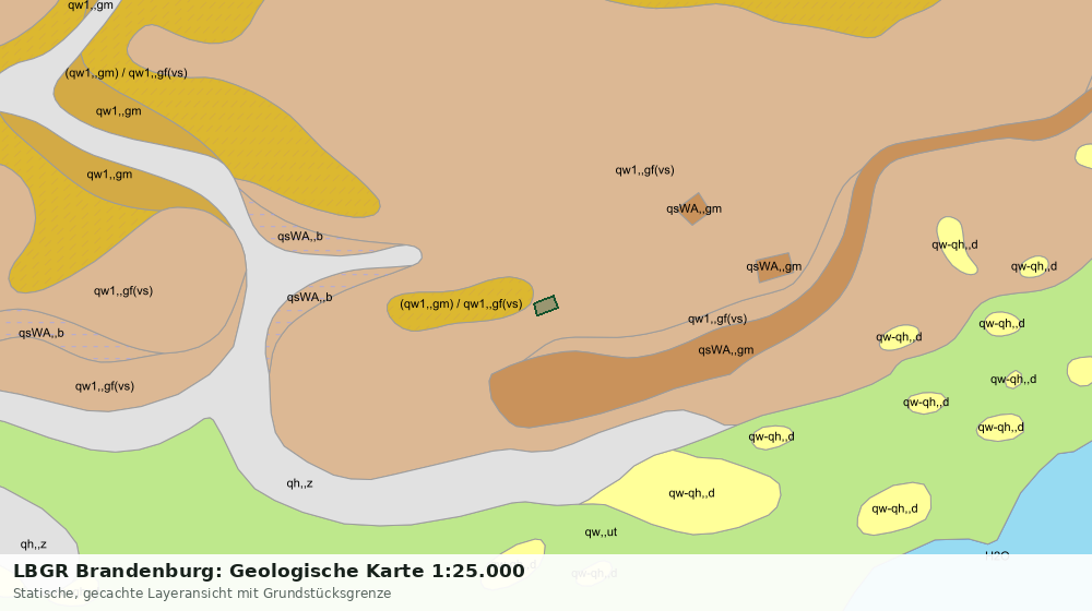 Statische Kartenansicht: LBGR Brandenburg: Geologische Karte 1:25.000