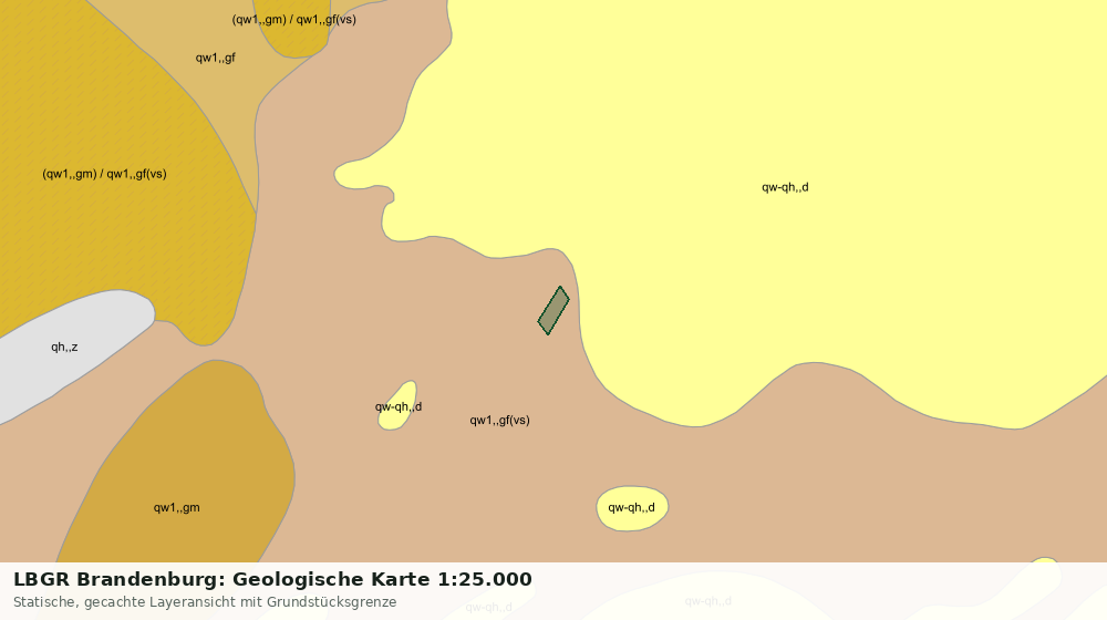 Statische Kartenansicht: LBGR Brandenburg: Geologische Karte 1:25.000