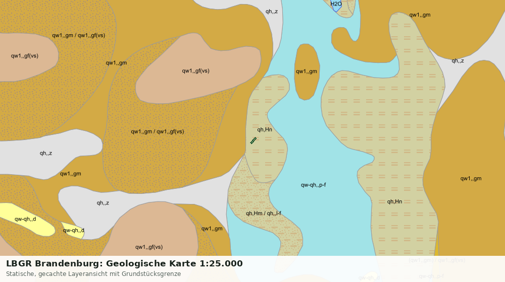 Statische Kartenansicht: LBGR Brandenburg: Geologische Karte 1:25.000