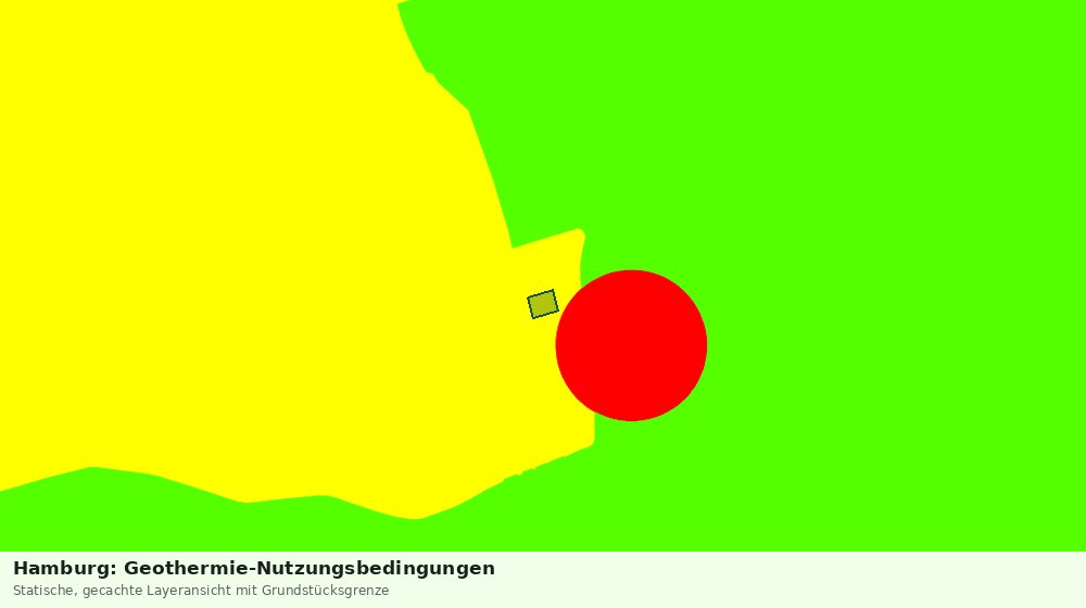 Statische Kartenansicht: Hamburg: Geothermie-Nutzungsbedingungen