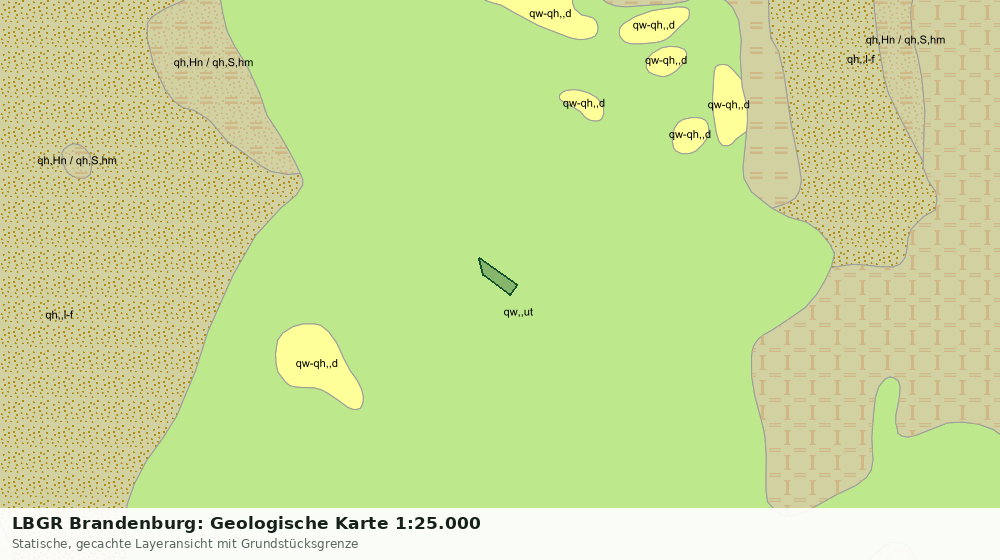 Statische Kartenansicht: LBGR Brandenburg: Geologische Karte 1:25.000