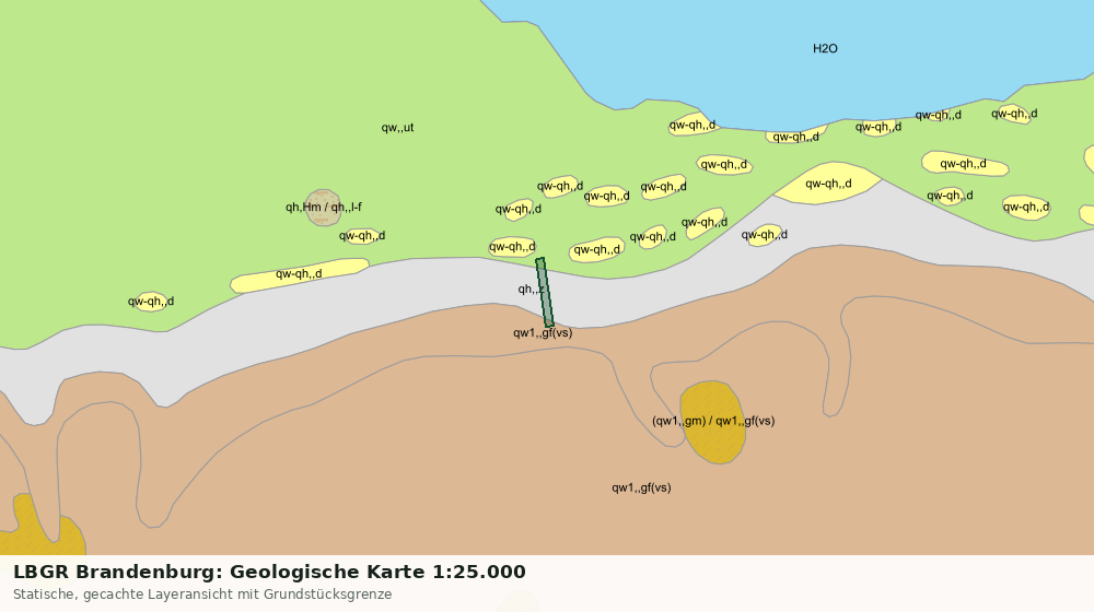 Statische Kartenansicht: LBGR Brandenburg: Geologische Karte 1:25.000
