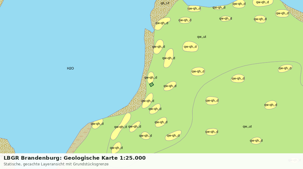 Statische Kartenansicht: LBGR Brandenburg: Geologische Karte 1:25.000
