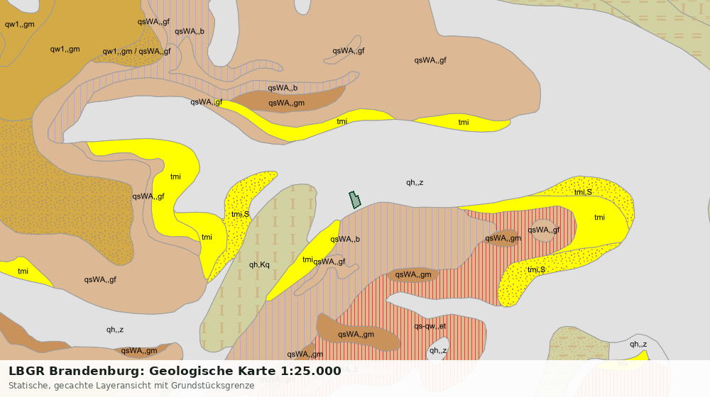 Statische Kartenansicht: LBGR Brandenburg: Geologische Karte 1:25.000