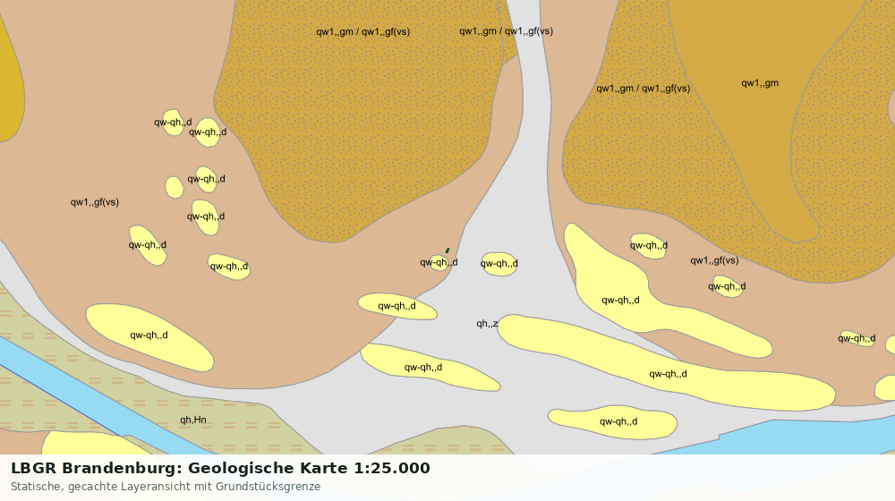 Statische Kartenansicht: LBGR Brandenburg: Geologische Karte 1:25.000