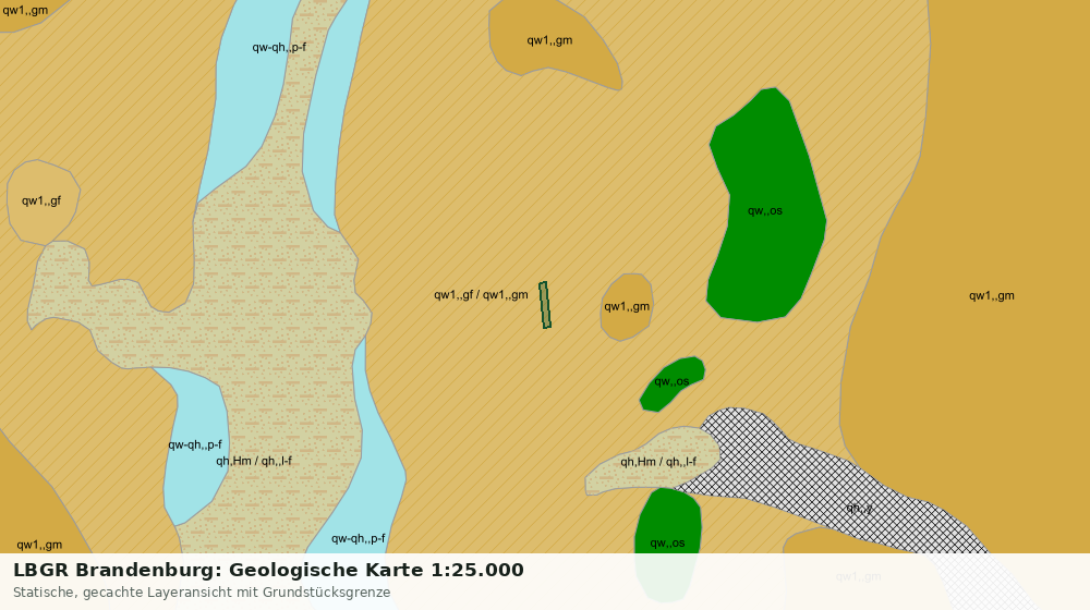 Statische Kartenansicht: LBGR Brandenburg: Geologische Karte 1:25.000