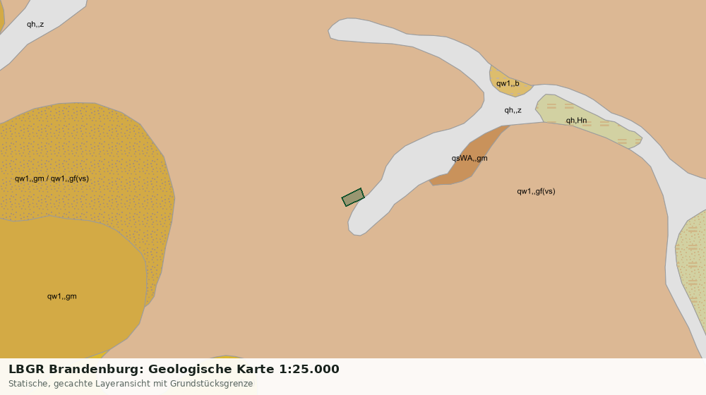 Statische Kartenansicht: LBGR Brandenburg: Geologische Karte 1:25.000