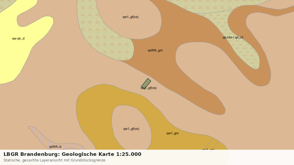 Statische Kartenansicht: LBGR Brandenburg: Geologische Karte 1:25.000